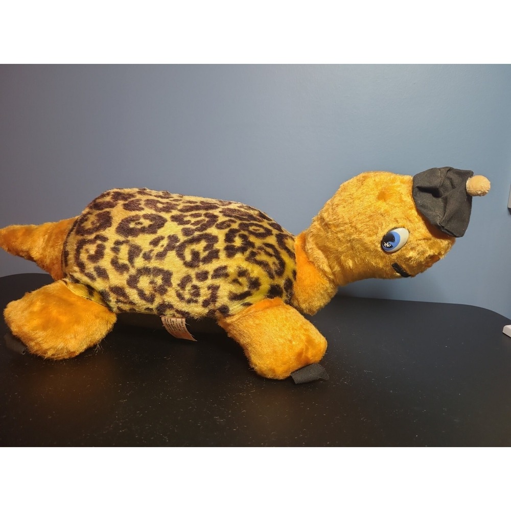 Vintage Genie Toys Plush Stuffed Turtle Toy Approximately 21" Long